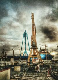 Built structure against cloudy sky