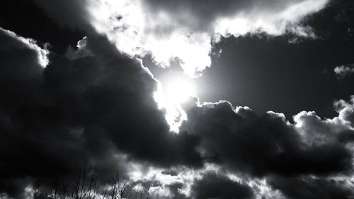 Low angle view of cloudy sky