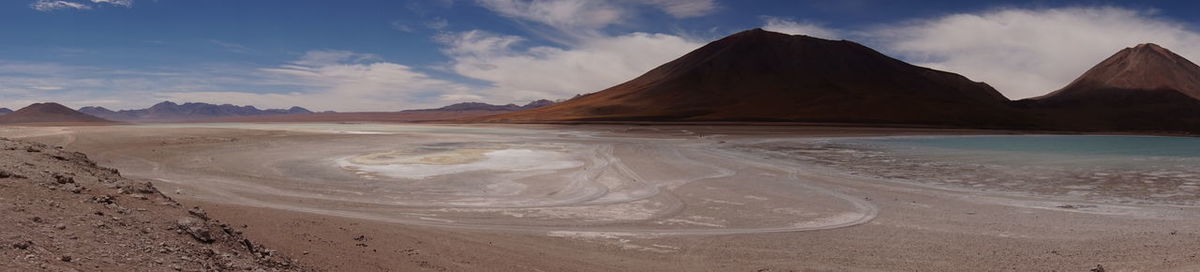 Scenic view of desert against sky