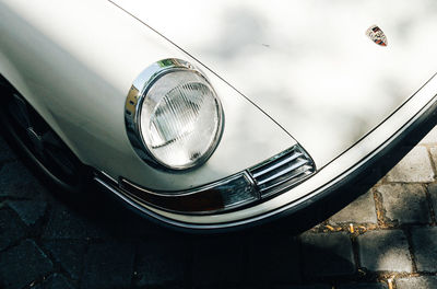 High angle view of vintage car