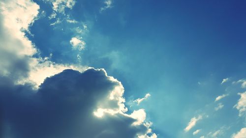 Low angle view of clouds in sky