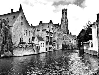 View of canal along buildings