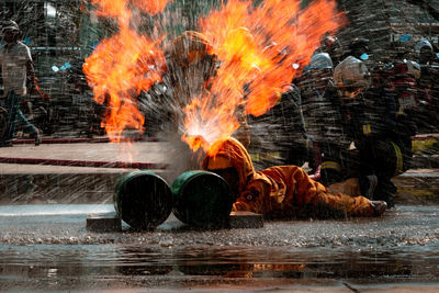 Fire hydrant in city