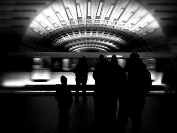 Subway train at subway station