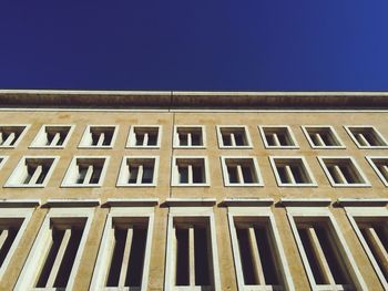 Low angle view of building against clear sky