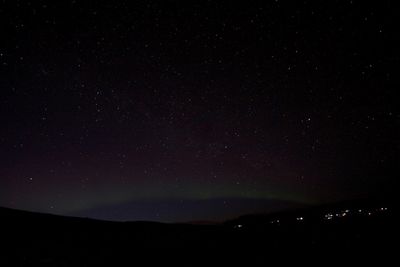 Low angle view of sky at night