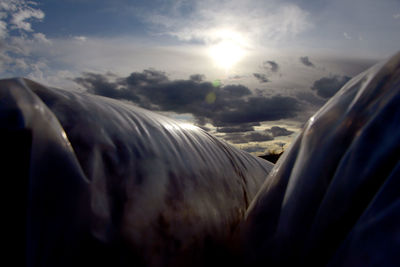 Close-up of sky at sunset