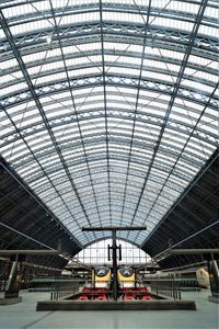 View of railroad station against sky