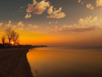 View of sea at sunset