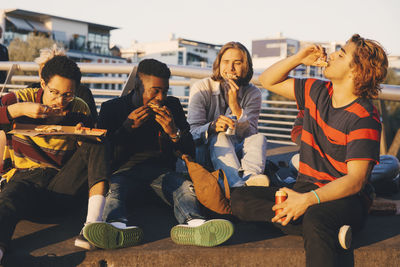 Group of people sitting at restaurant