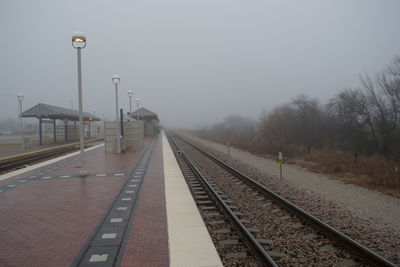 Railroad tracks against sky