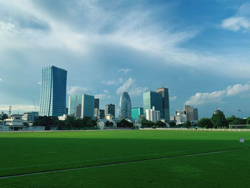 Buildings in park