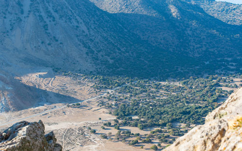 High angle view of valley