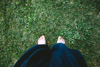 Low section of people on grass