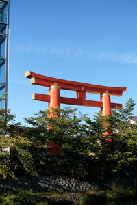 Low angle view of bridge against sky