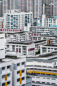 Low angle view of buildings in city