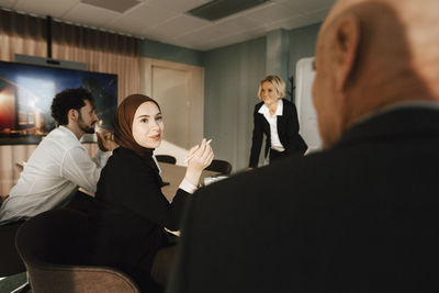 People at business meeting