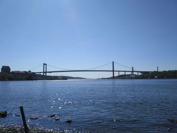 Bridge over river in city