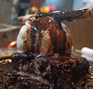 Close-up of chocolate cake