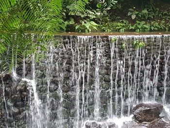 Scenic view of waterfall