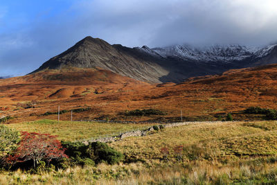 View of mountain range against the sky