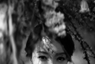 Close-up portrait of young woman