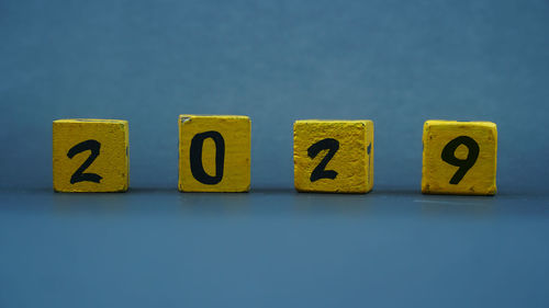 Close-up of toy blocks on white background