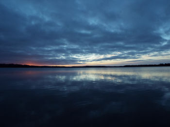 Reflection of clouds in sea