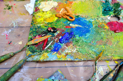 Close-up of multi colored hand