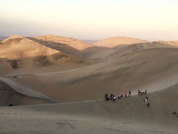 Scenic view of desert against sky