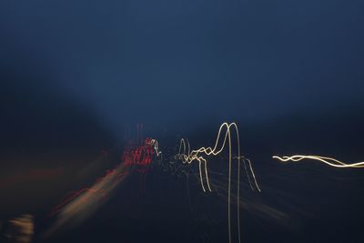 Illuminated city at night