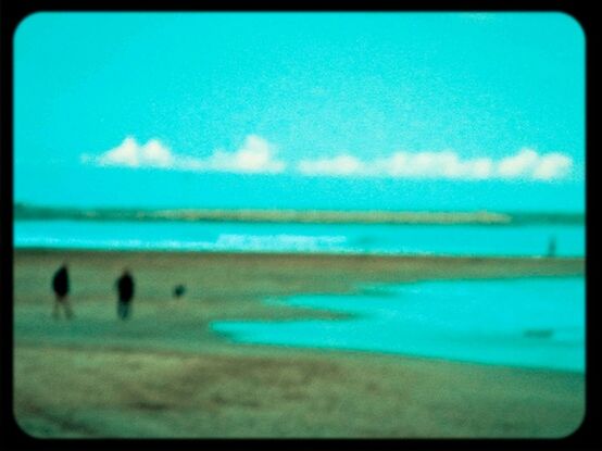 transfer print, sea, horizon over water, water, auto post production filter, beach, blue, sky, shore, sand, scenics, beauty in nature, tranquil scene, tranquility, nature, idyllic, ocean, outdoors, coastline, cloud