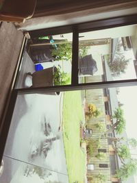 Built structure in glass of building