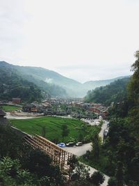 High angle view of townscape