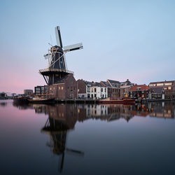 Reflection of buildings in water