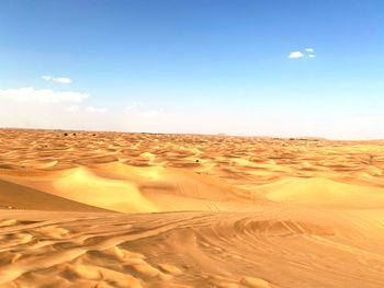 Scenic view of desert against sky