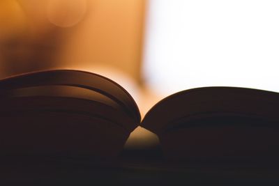 Close-up of books on table