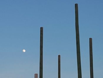Low angle view of clear blue sky