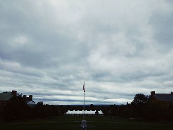 View of road against cloudy sky