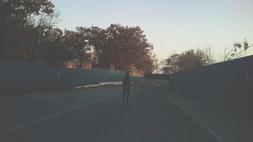 People walking on road