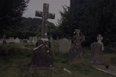 Tombstones in a cemetery