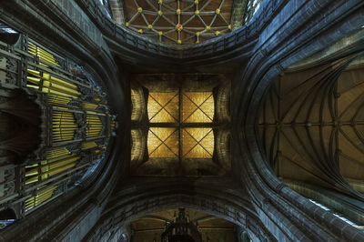 Low angle view of ceiling of building