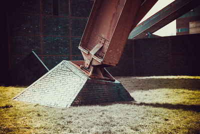 High angle view of bridge