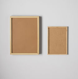 Close-up of empty room against white background