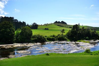 Scenic view of river against sky