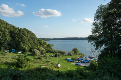 Scenic view of calm sea against sky