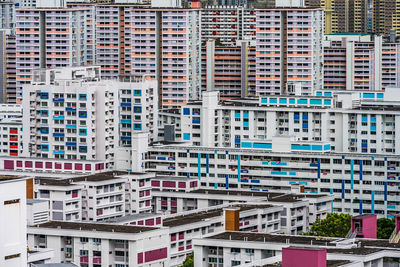 Low angle view of buildings in city