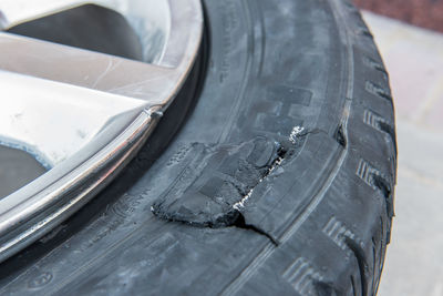 Close-up of broken glass