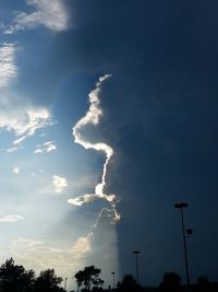 Low angle view of cloudy sky