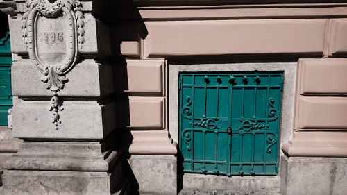 Close-up of metal door